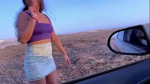 Check out my lucky day, I met a hot brunette on the way. I’m gonna offer her a ride. Heard she’s married, but who knows, maybe she’ll want to fuck me right here in the car