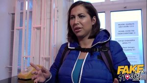 Fake Hostel Busty sexy brunette backpacker falls in lust