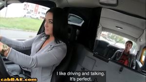 Roundass Czech cabbie gets fingered and licked before sex