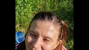 Fucked the wet girl in her little slobbery mouth in a hot summer day