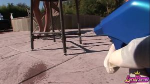 Gorgeous Ebony Chick Angel Cummings’s Ass Oiled Up and Fucked