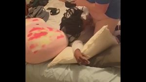 Homemade amateur Ebony and coworker after work