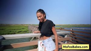 Hot busty ebony girl rub he rshaved wet pussy in the car seducing he rfriend – Eden West, Charles Dera