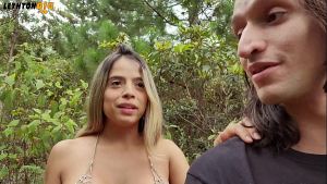 Outdoor sex with annie marin at the mointain with annie marin