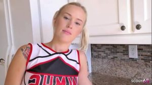 Pigtails Cheerleader Teen Layla Love with Round Ass get Fucked by Step-Dad