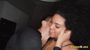 Selva, a brown-haired cowgirl, wanted of breakfast but was fucked in the kitchen, and now enjoys gonzo XXX.