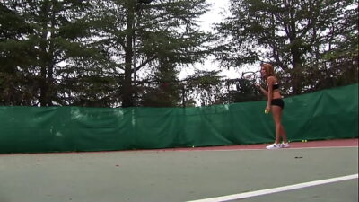 Threesome in the Tennis Court