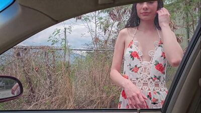 Very horny neighbor gets in my car and we go to my house to fuck