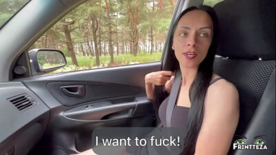 StepSister Fuck and Suck in the Car. Throatpie Public