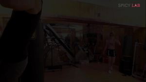 Fucking workout in the gym of sex with slutty Sara Bell