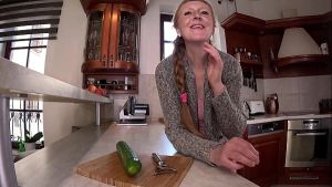 Kitchen fun with a cucumber