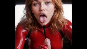 Latex Lust: The Erotic Blowjob in the Control Room. AI short film. part 3