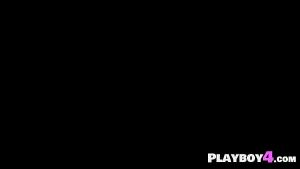 Sexy big ass ebony girl posing with hot MILF with big tits in hot lingerie