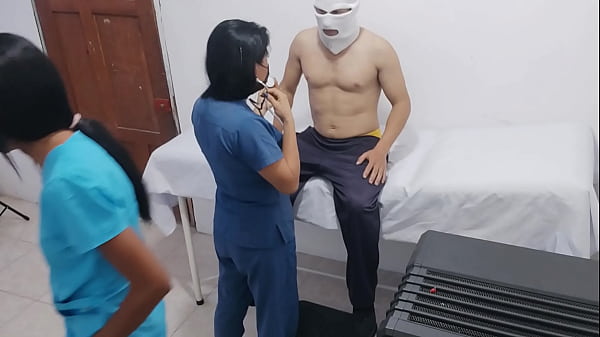 Slutty nurses persuade a patient to have sex in the hospital. Episode one