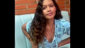 Petite girl fucks a black cock and gets covered in cum