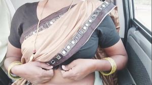 Beautiful saree call girl car sex Telugu dirty talks.