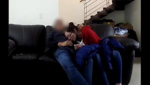 House keeper swallows cum in the coach