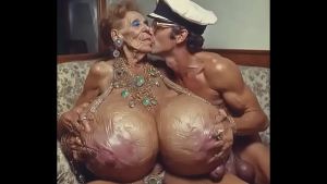 JAY7 Granny Boob Cruise 02 – AI VIDEO – A rich and ugly old hag offers the captain her brand new siliconed hooters for groping