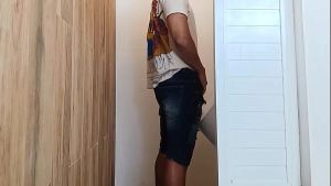 We found this public bathroom to fuck my big-ass ebony goddess