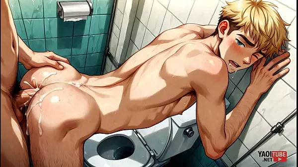 Yaoi – Blonde Twink sex in a toilet Pic Collection – Anime Manga Asian Japanese Game Gay Porn