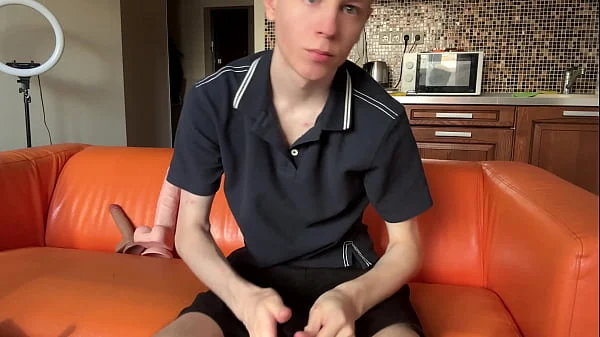 18 Twink Closeup Milks Out Thick White Ropes