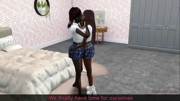 Naughty girls have wild lesbian sex after school