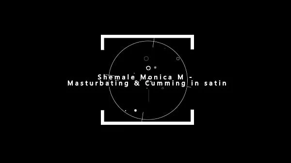 Shemale Monica M – Masturbating & Cumming in Satin