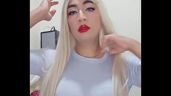 Transexual de webcam probando nuevo