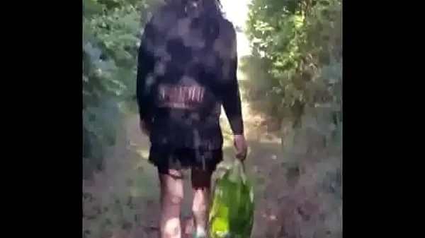 bisexual crossdresser takes his first public walk dressed up like a girl and when he saw someone coming he was going to walk right past them but ended up running off instead vote me down i will keep uploading it with the 26 voting down wankers