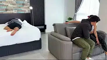 Busty Cheater! Lets her brother-in-law fuck her after she had sex with her boyfriend on the couch!