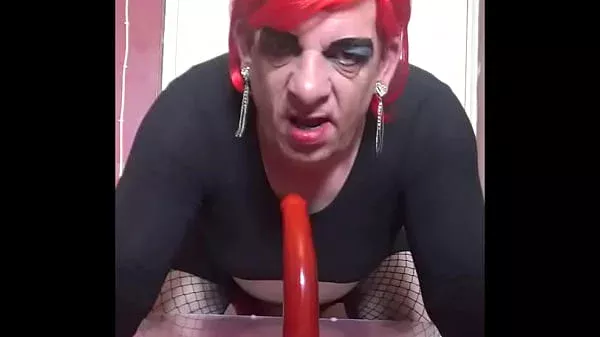 crossdressing sissy would love to do this to a real mans cock would you let him do this to you