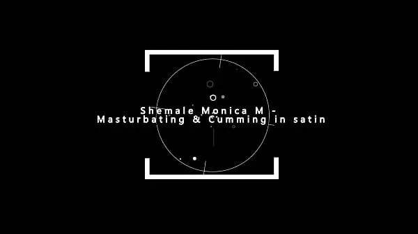 Shemale Monica M – Masturbating & Cumming in Satin