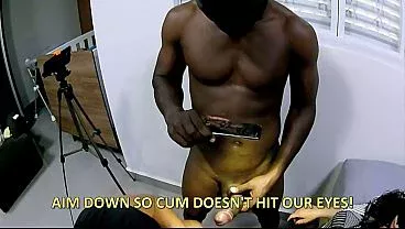 [SUBTITLES]First Interracial Bi Threesome – Wife Takes BBC While Cuck Joins In