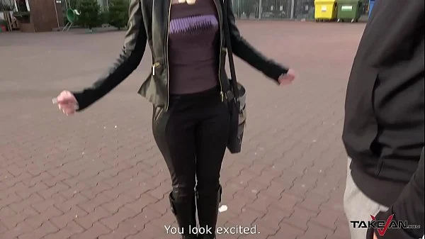 Horny Czech Redhead is Moaning on the Hammer in the Pick Up Van