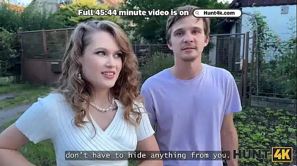 HUNT4K. Hot girl is showing her tits on the street. Hot sex with Una Fairy