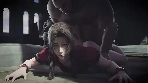 Tifa, Aerith, Yuffie sex with Barrett