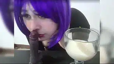 Cute Trans Fellatio Ugly and Cringe Faces after Blowjob to BBC