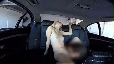 Skinny teen 18 year old gets fucked in the backseat of a car